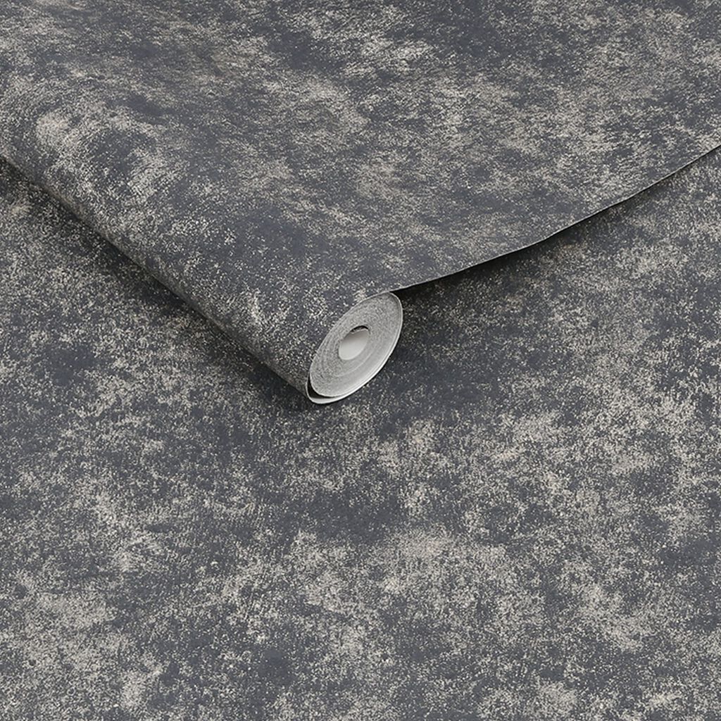 115722 - Gilded Concrete Wallpaper - Onyx - Boutique Luxury