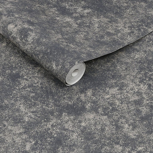 115722 - Gilded Concrete Wallpaper - Onyx - Boutique Luxury