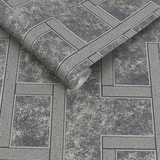 115726 - Gilded Greek Key Wallpaper - Onyx - Boutique Luxury
