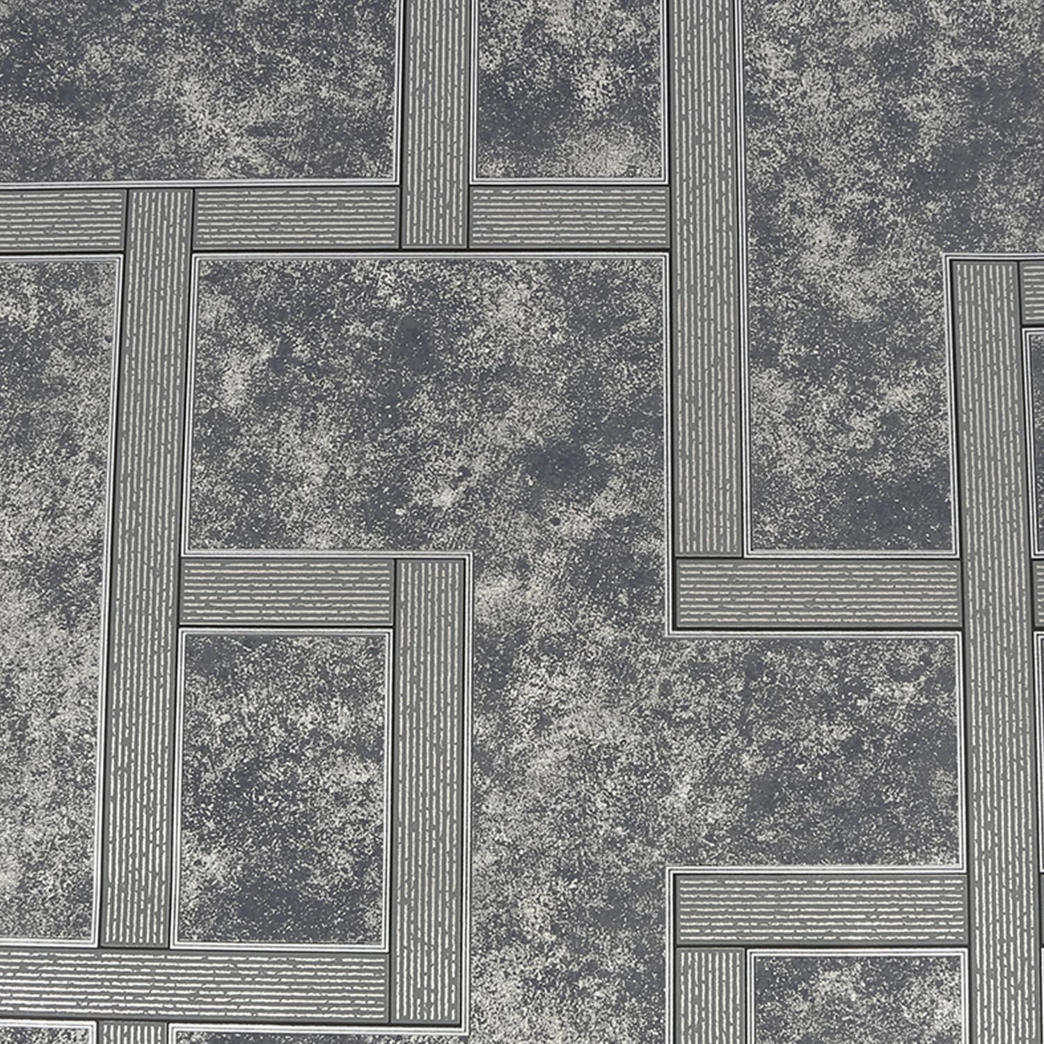 115726 - Gilded Greek Key Wallpaper - Onyx - Boutique Luxury