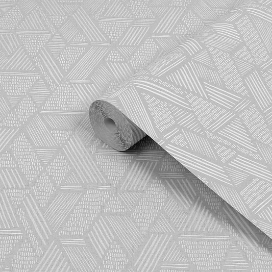 117721 - Ethnic Stitch Wallpaper - Grey - Superfresco Easy