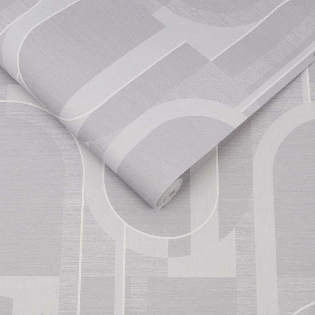 118012 - Marcia Wallpaper - Grey - Graham & Brown