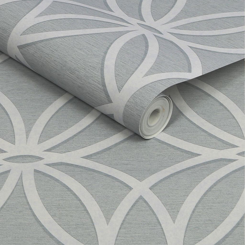 118288 - Luxe Eclipse Wallpaper - Grey - Next