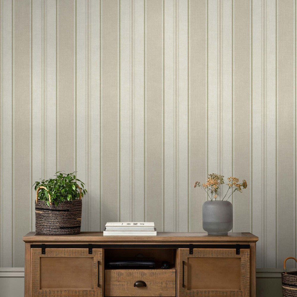 118292 - Country Stripe Wallpaper - Neutral - Next