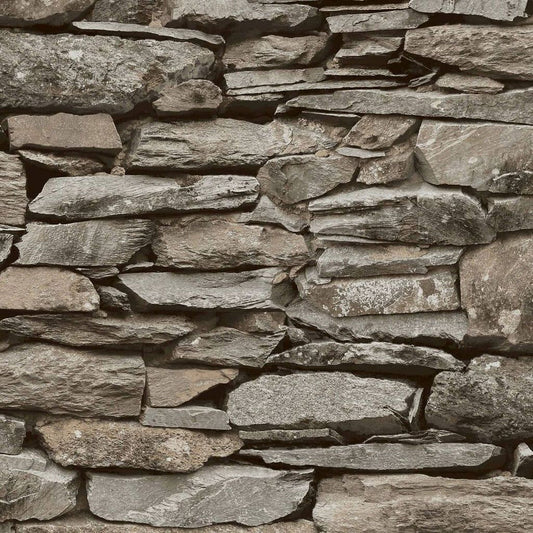 118307 - Ledgestone Wall Wallpaper - Neutral - Next