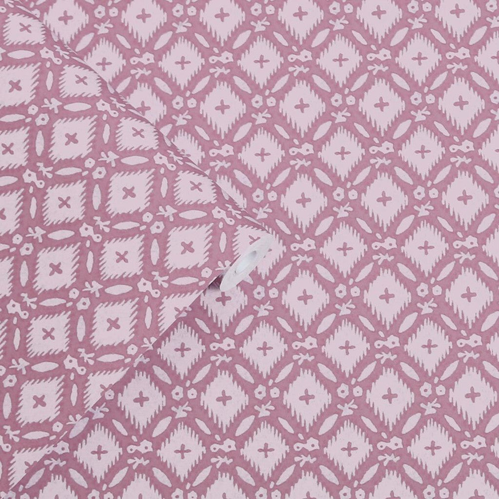 118473 - Whitebrook Wallpaper - Mulberry Purple - Laura Ashley