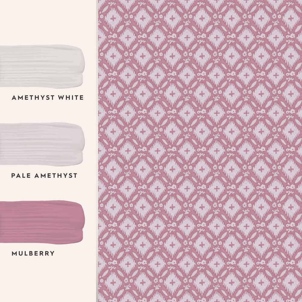 118473 - Whitebrook Wallpaper - Mulberry Purple - Laura Ashley