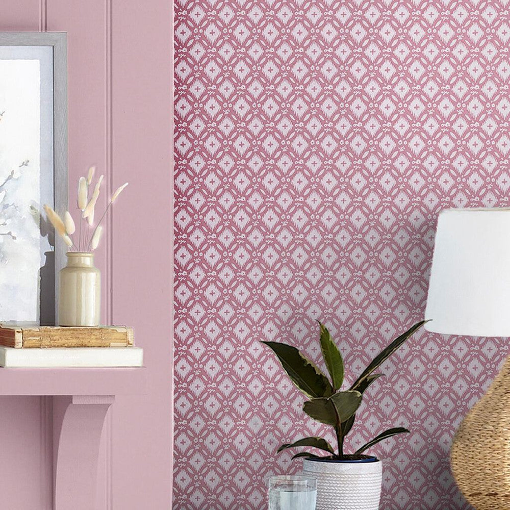 118473 - Whitebrook Wallpaper - Mulberry Purple - Laura Ashley