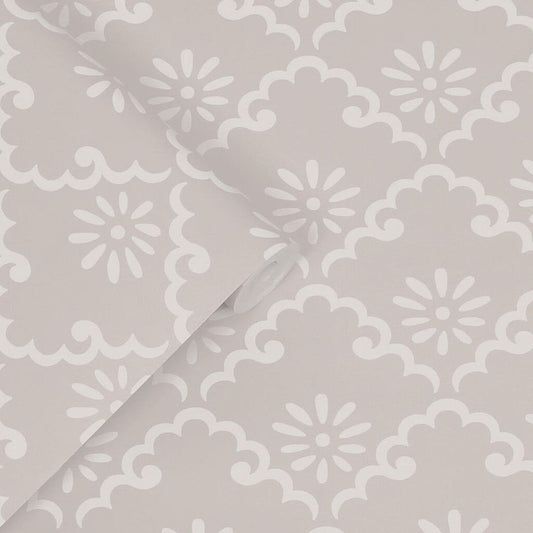 118475 - Coralie Wallpaper - Dove Grey - Laura Ashley