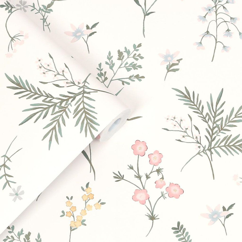 118480 - Crosswell Wallpaper - Coral Pink - Laura Ashley