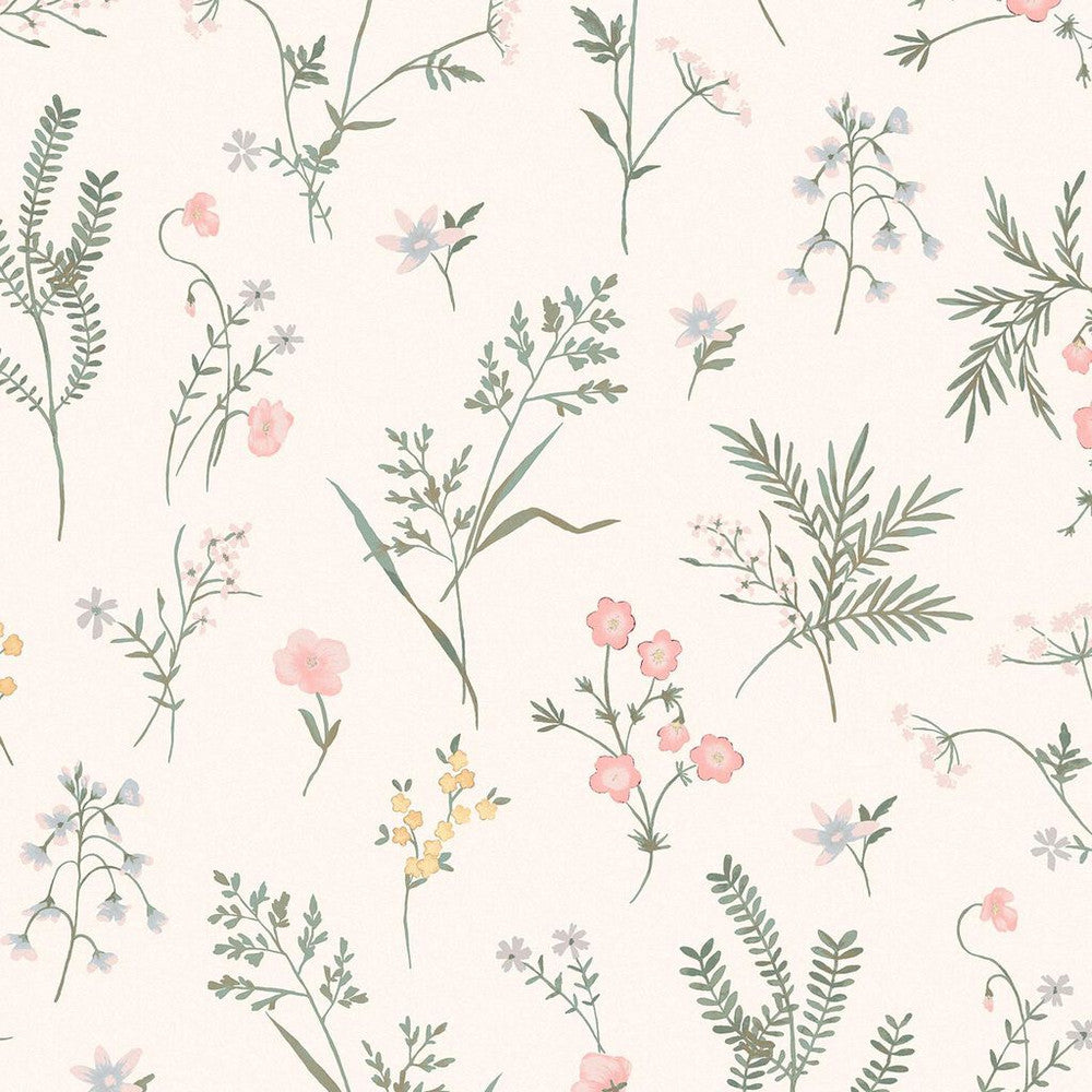 118480 - Crosswell Wallpaper - Coral Pink - Laura Ashley