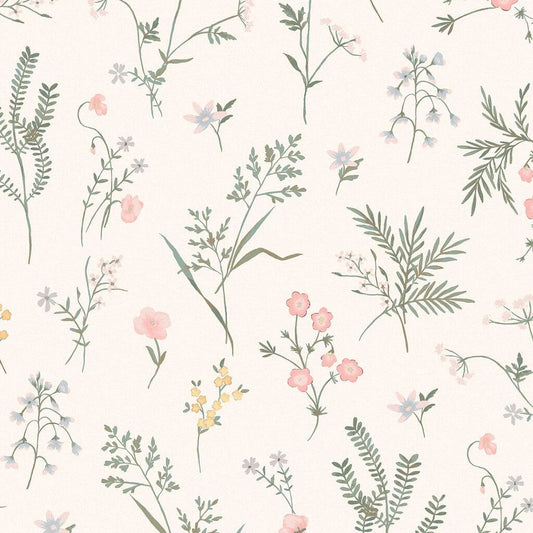 118480 - Crosswell Wallpaper - Coral Pink - Laura Ashley