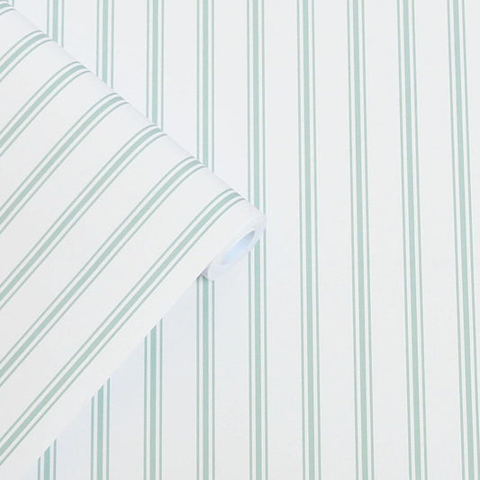 118483 - Farnworth Stripe Wallpaper - Sage Green - Laura Ashley