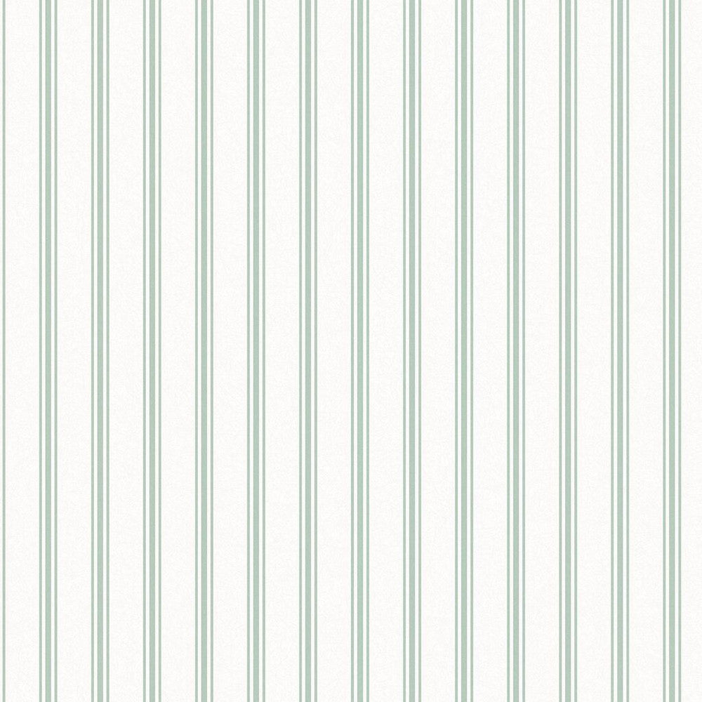 118483 - Farnworth Stripe Wallpaper - Sage Green - Laura Ashley