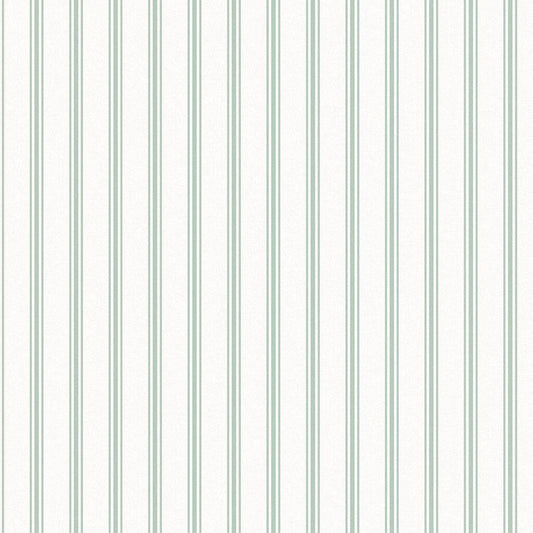 118483 - Farnworth Stripe Wallpaper - Sage Green - Laura Ashley