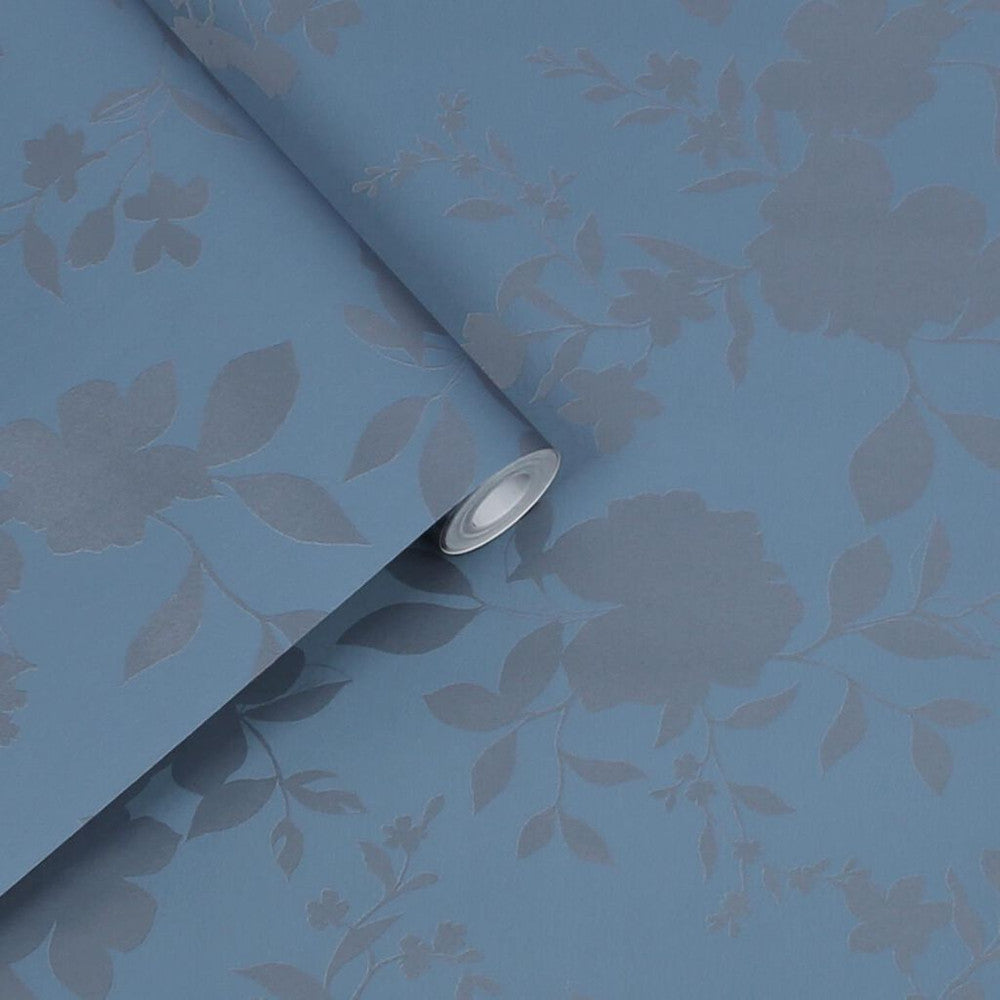 118484 - Westbourne Wallpaper - Midnight Blue - Laura Ashley