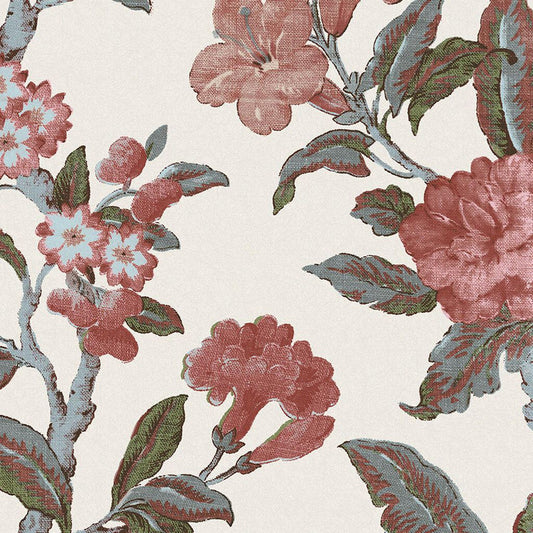 118488 - Minera Wallpaper - Crimson Red - Laura Ashley