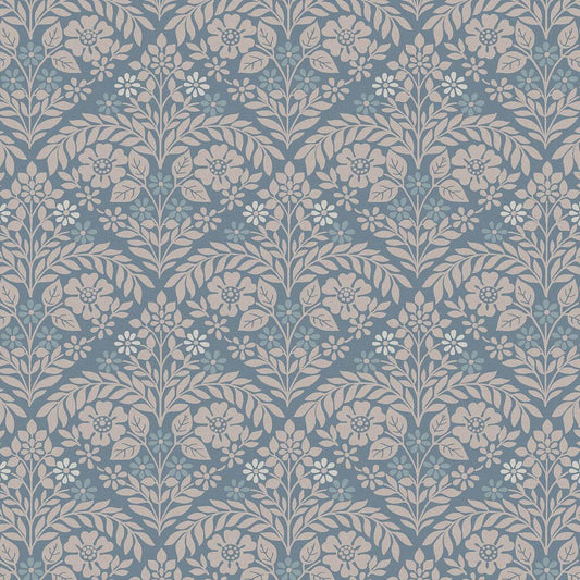 118489 - Margam Wallpaper - Newport Blue - Laura Ashley