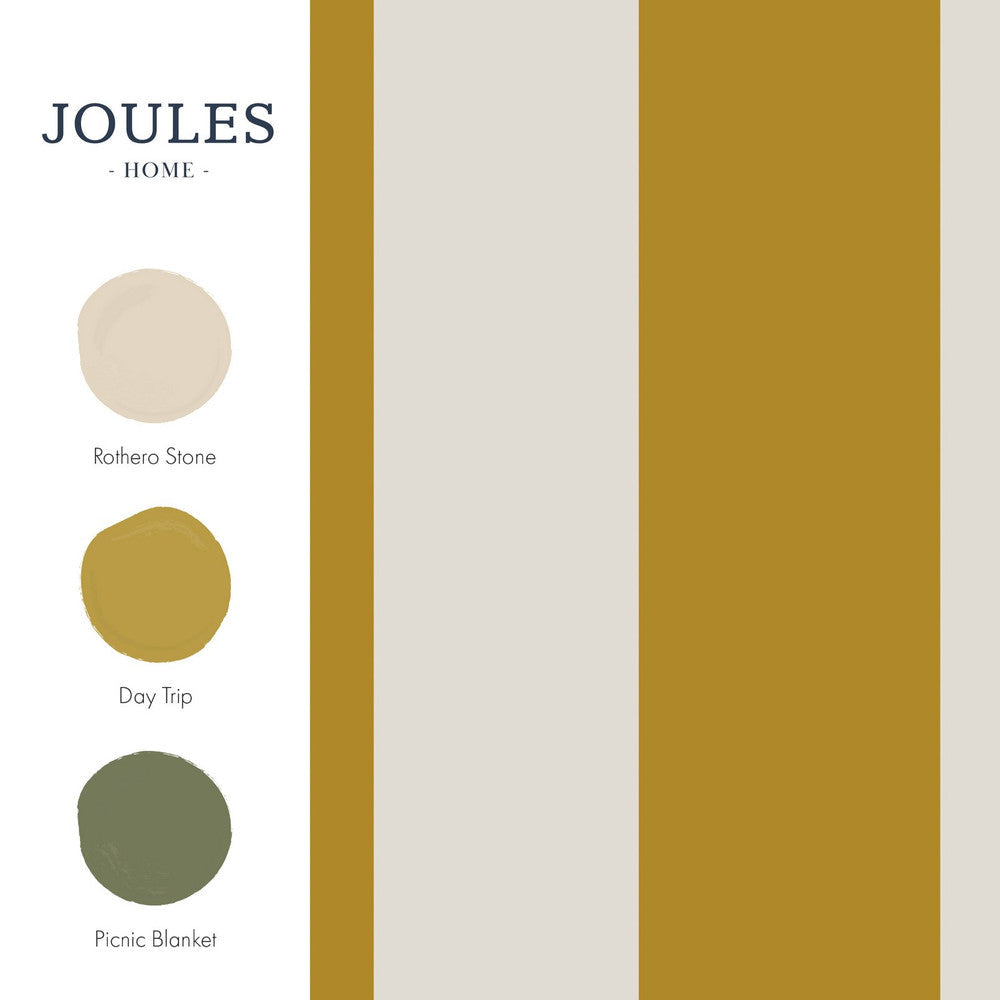 118549 - Harborough Stripe Wallpaper - Antique Gold - Joules