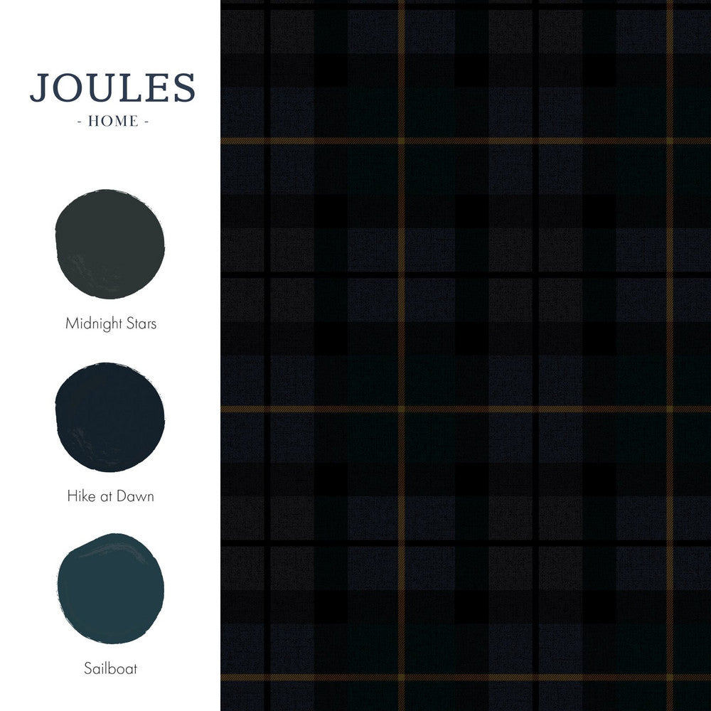 118556 - Rothero Check Heritage Wallpaper - Purple - Joules