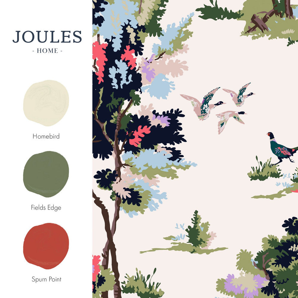 118563 - Woodland Scene Dawn Wallpaper - Grey - Joules
