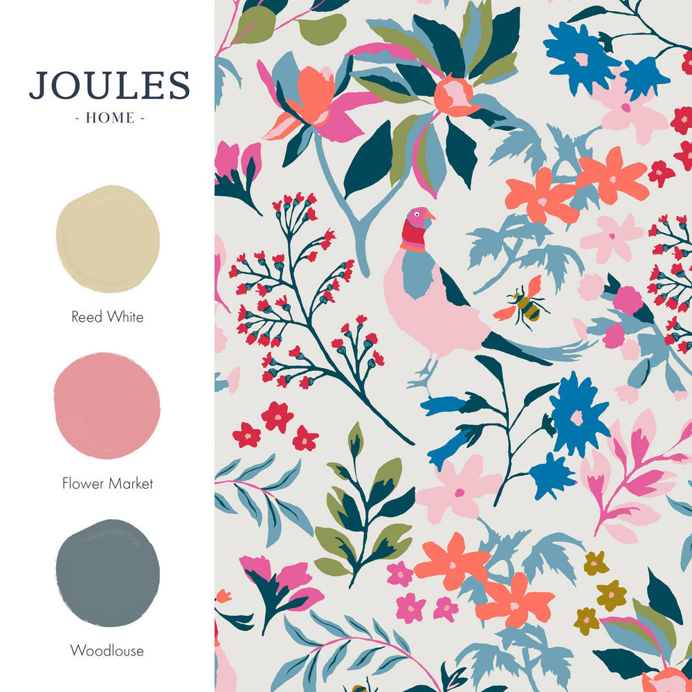 118569 - Fields Edge Floral Wallpaper - Antique Cream - Joules