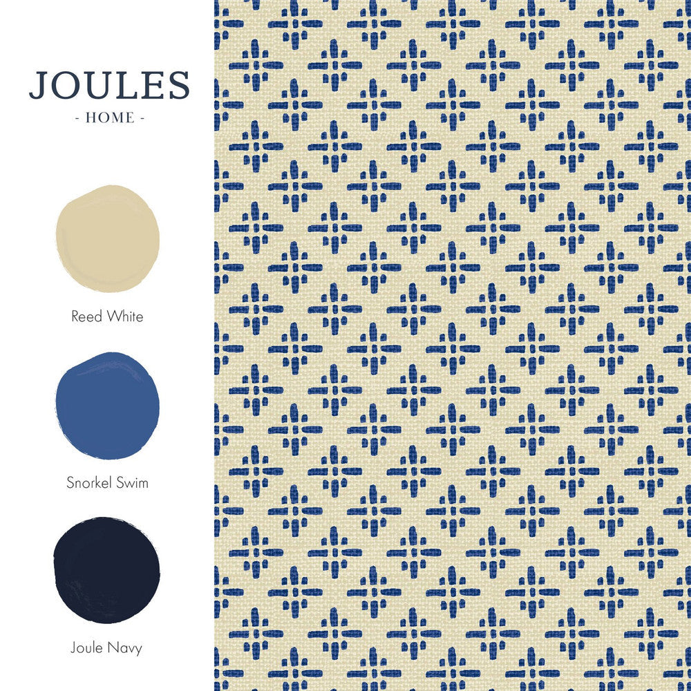 118579 - Beckett Star Wallpaper - Coast Blue - Joules