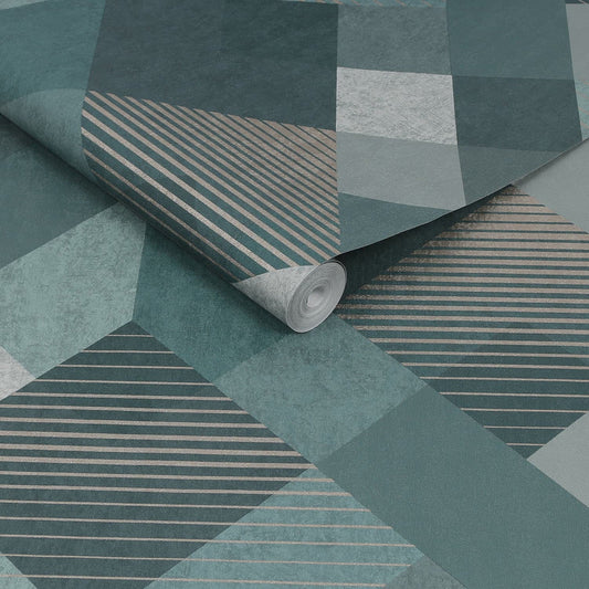 118687 - Kaleidoscope Wallpaper - Emerald - Superfresco Easy