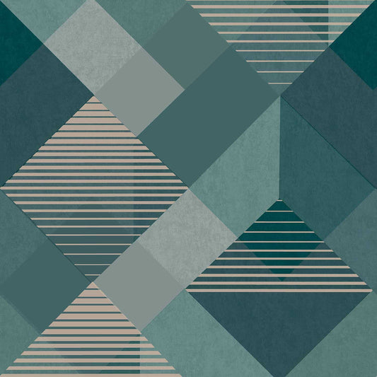 118687 - Kaleidoscope Wallpaper - Emerald - Superfresco Easy