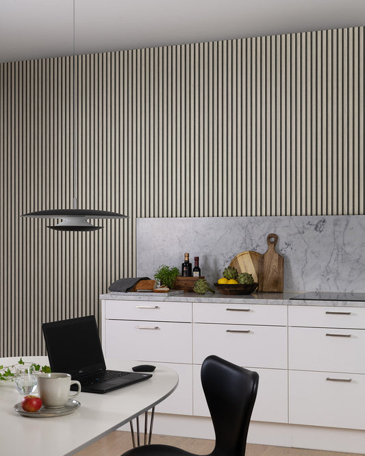 11926 - Ribbvagg Small Wallpaper - Sand - Midbec
