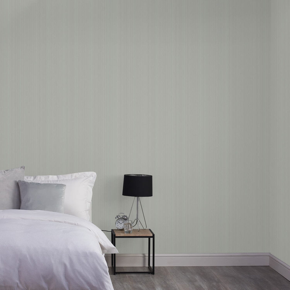 119562 - Glitter Stria Wallpaper - Sage - Superfresco Easy