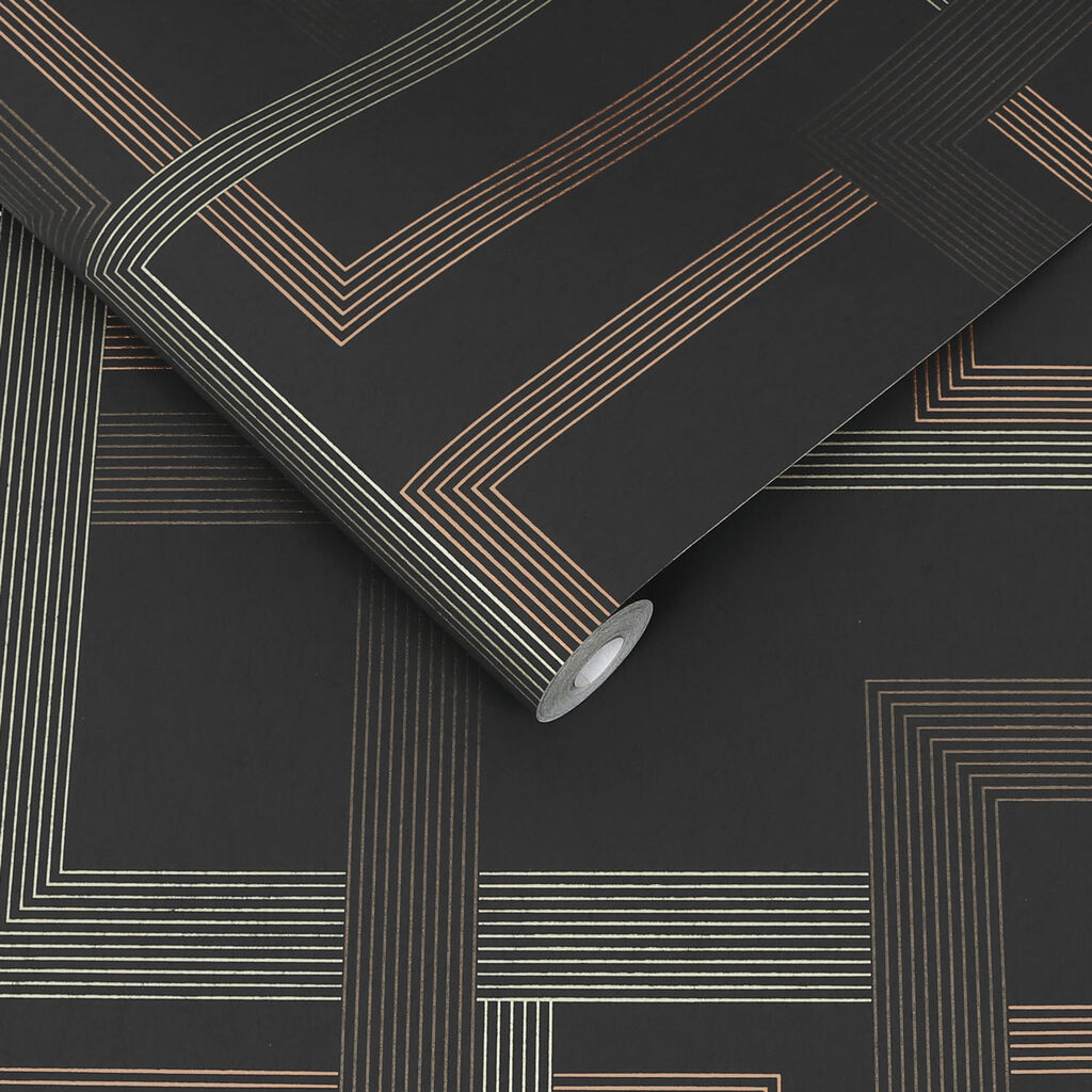 119683 - Entwine Wallpaper - Charcoal - Graham & Brown