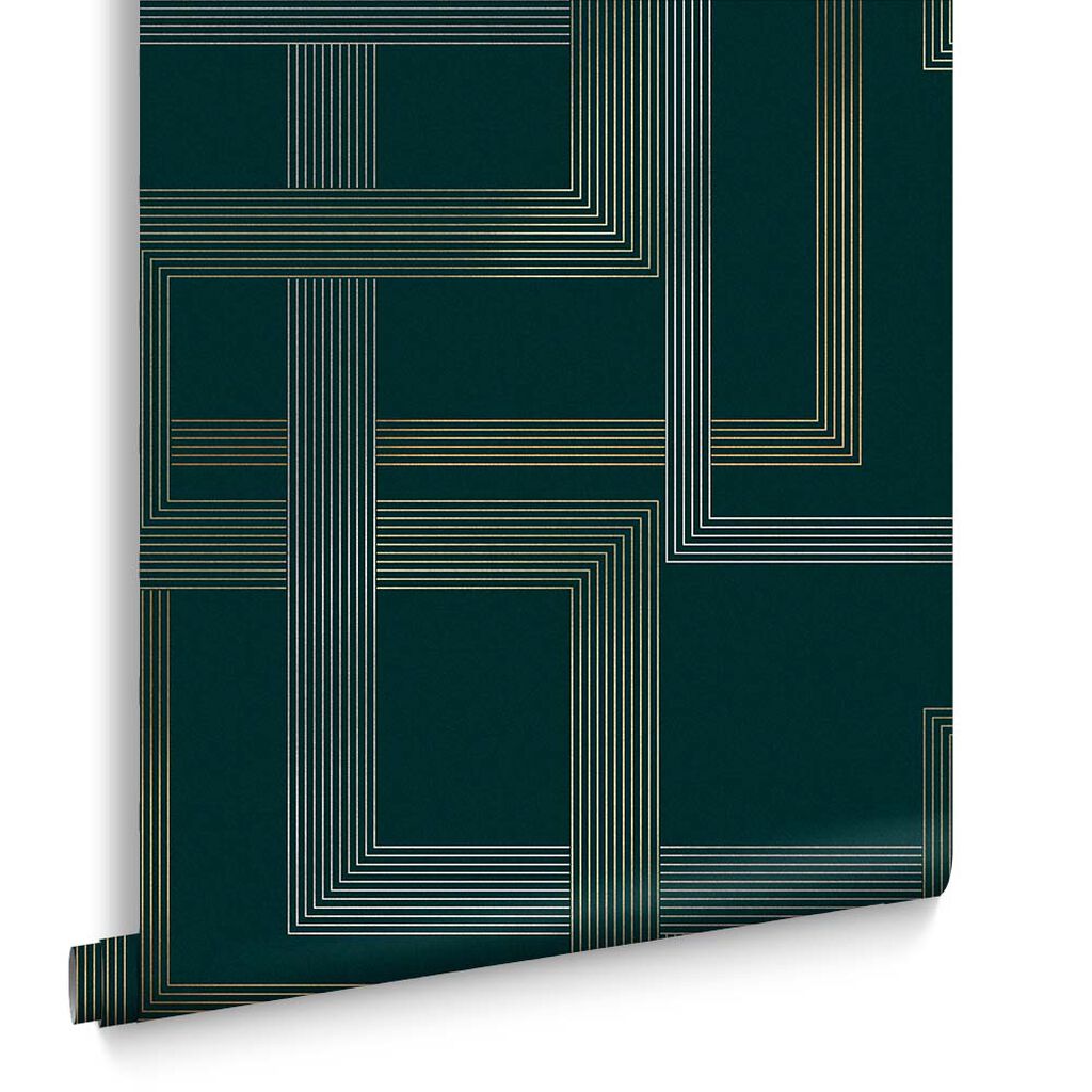 119684 - Entwine Wallpaper - Emerald - Graham & Brown
