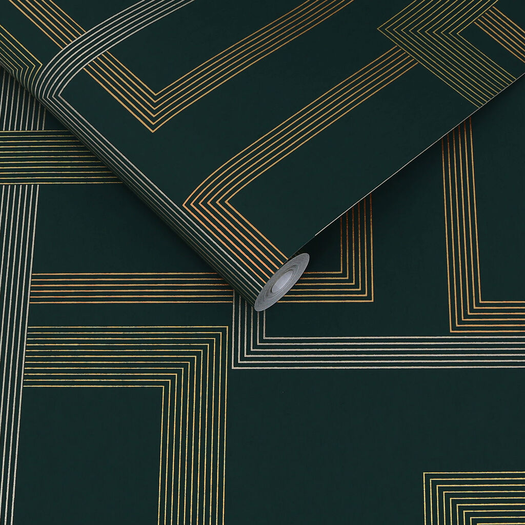 119684 - Entwine Wallpaper - Emerald - Graham & Brown