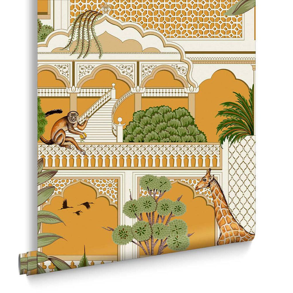119688 - Animahal Wallpaper - Turmeric - Graham & Brown