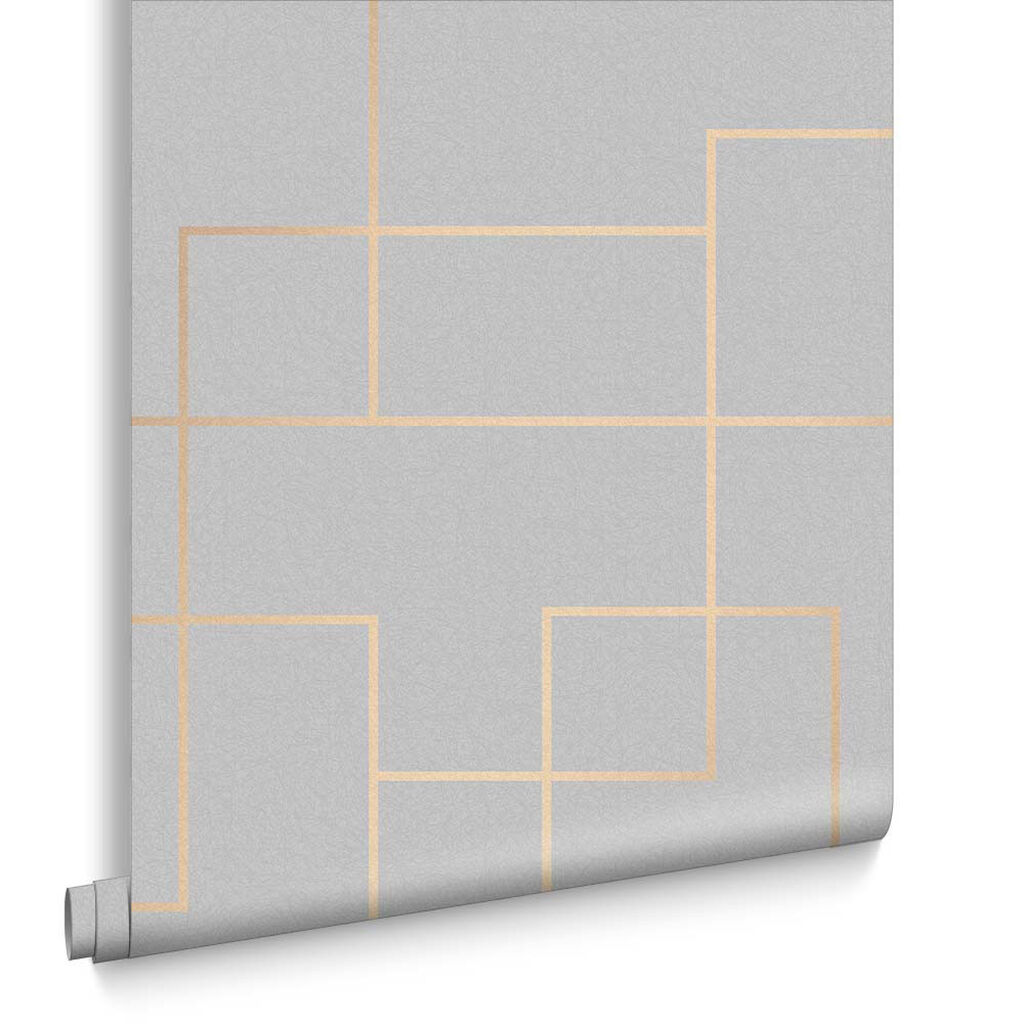119693 - Primo Wallpaper - Grey - Graham & Brown