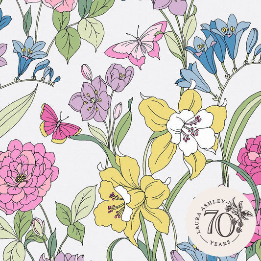119846 - Gilly Wallpaper - Multi - Laura Ashley