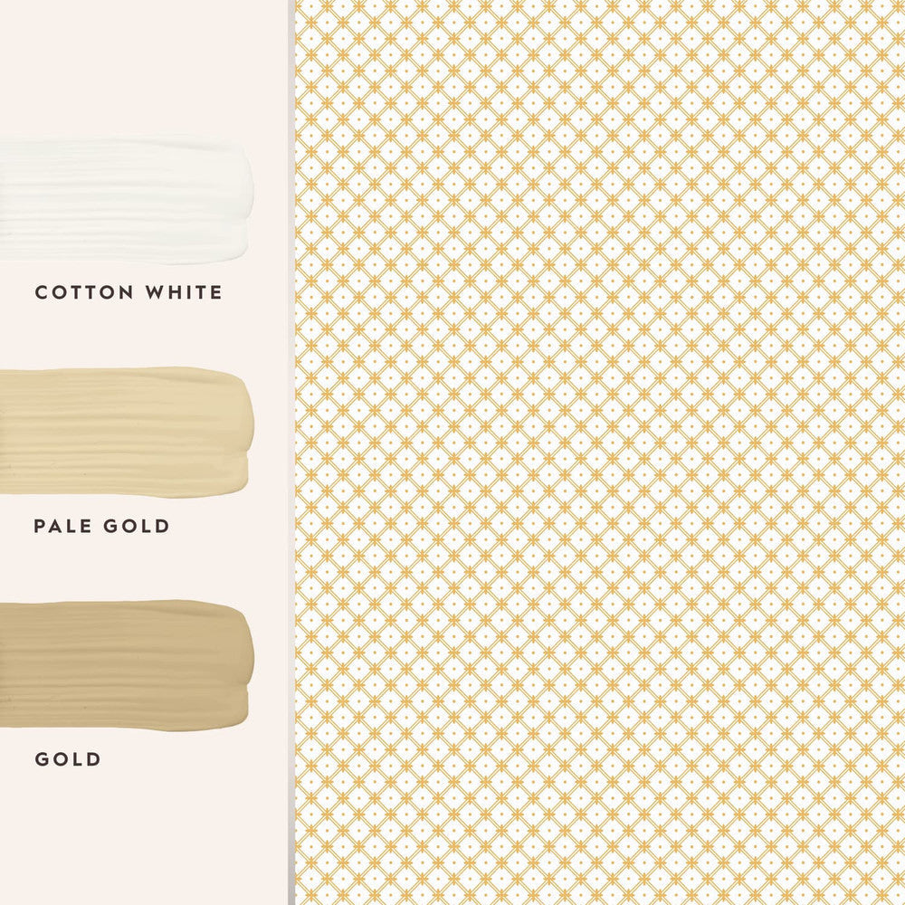 119849 - Wickerwork Wallpaper - Pale Ochre Yellow - Laura Ashley