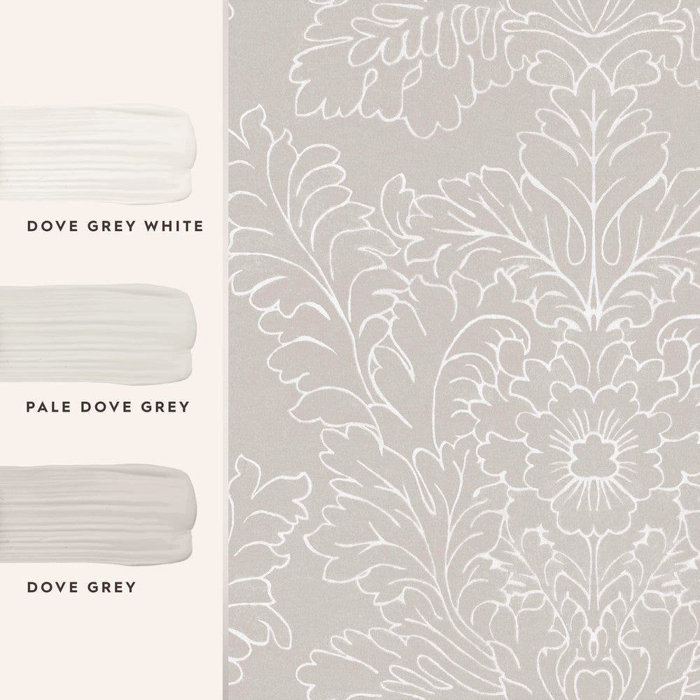 119853 - Silchester Wallpaper - Dove Grey - Laura Ashley
