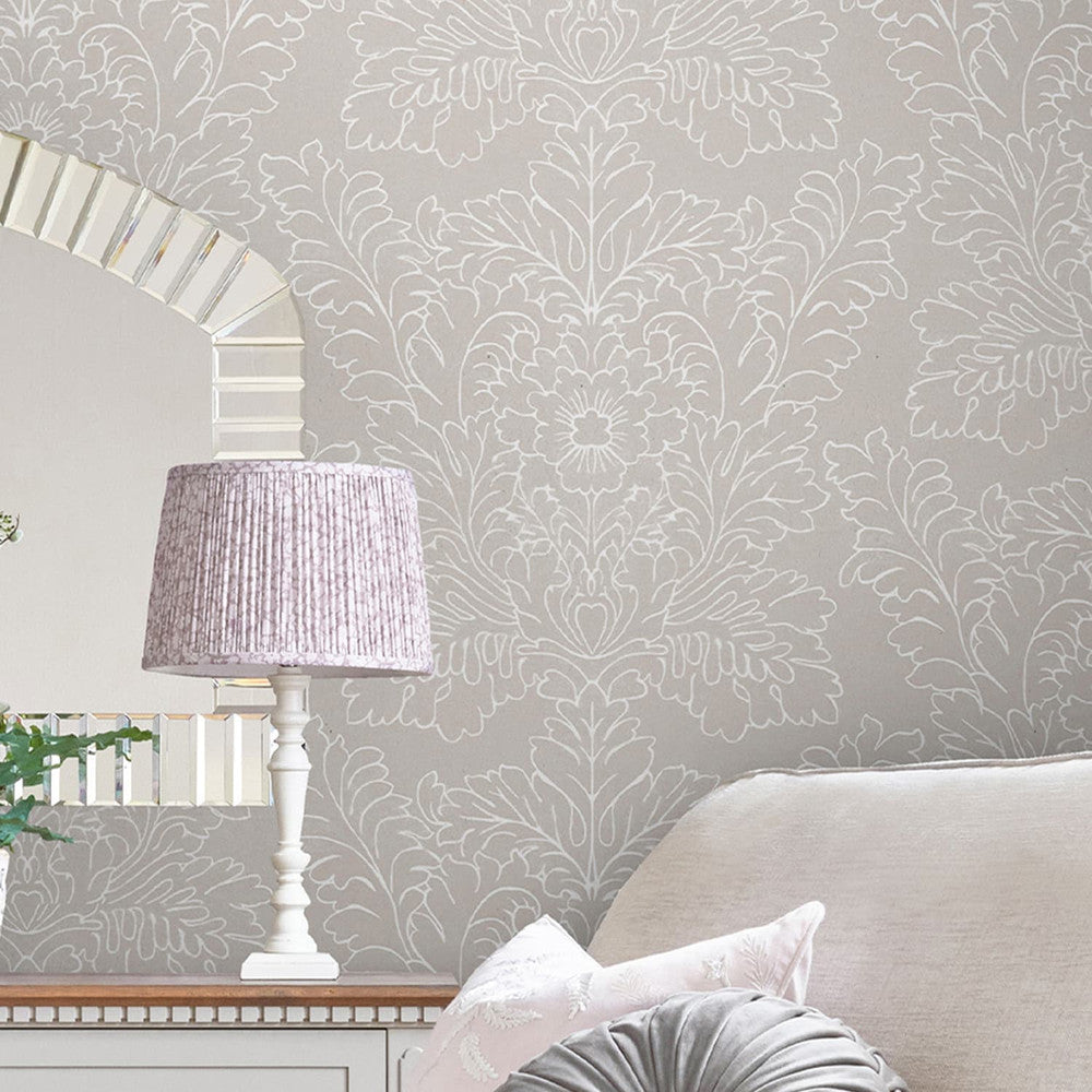 119853 - Silchester Wallpaper - Dove Grey - Laura Ashley
