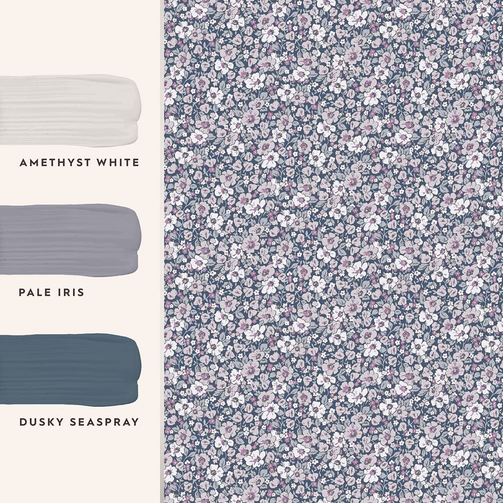 119867 - Libby Wallpaper - Purple - Laura Ashley