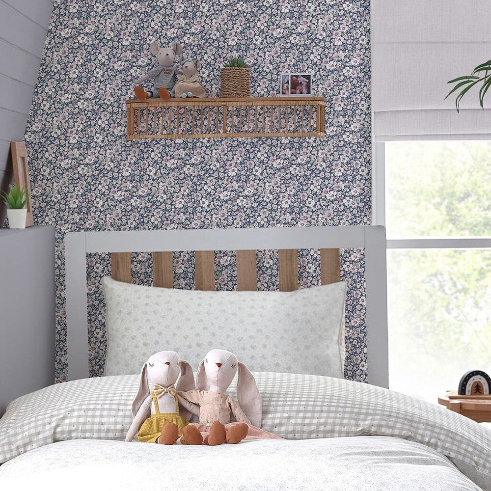 119867 - Libby Wallpaper - Purple - Laura Ashley