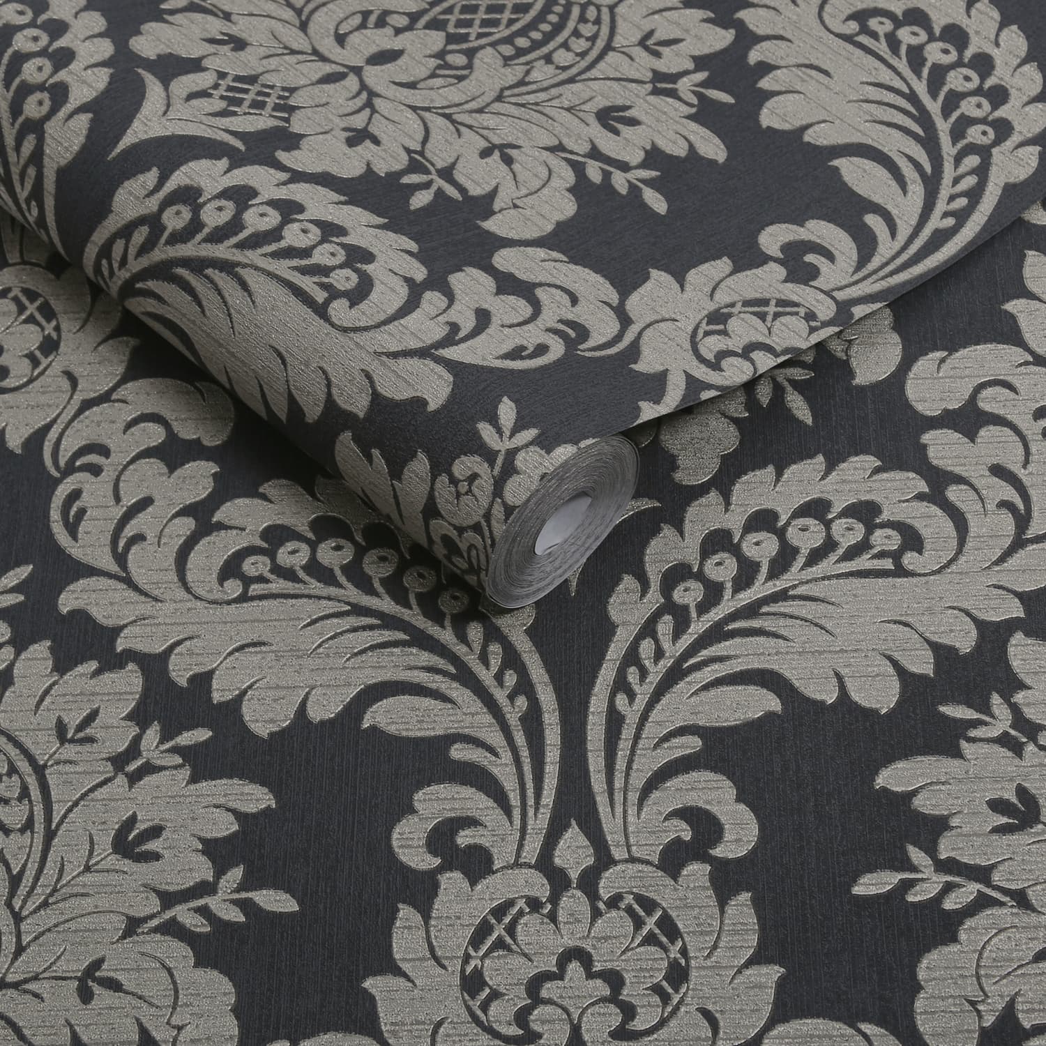 119971 - Archive Damask Wallpaper - Black & Gold - Boutique Luxury