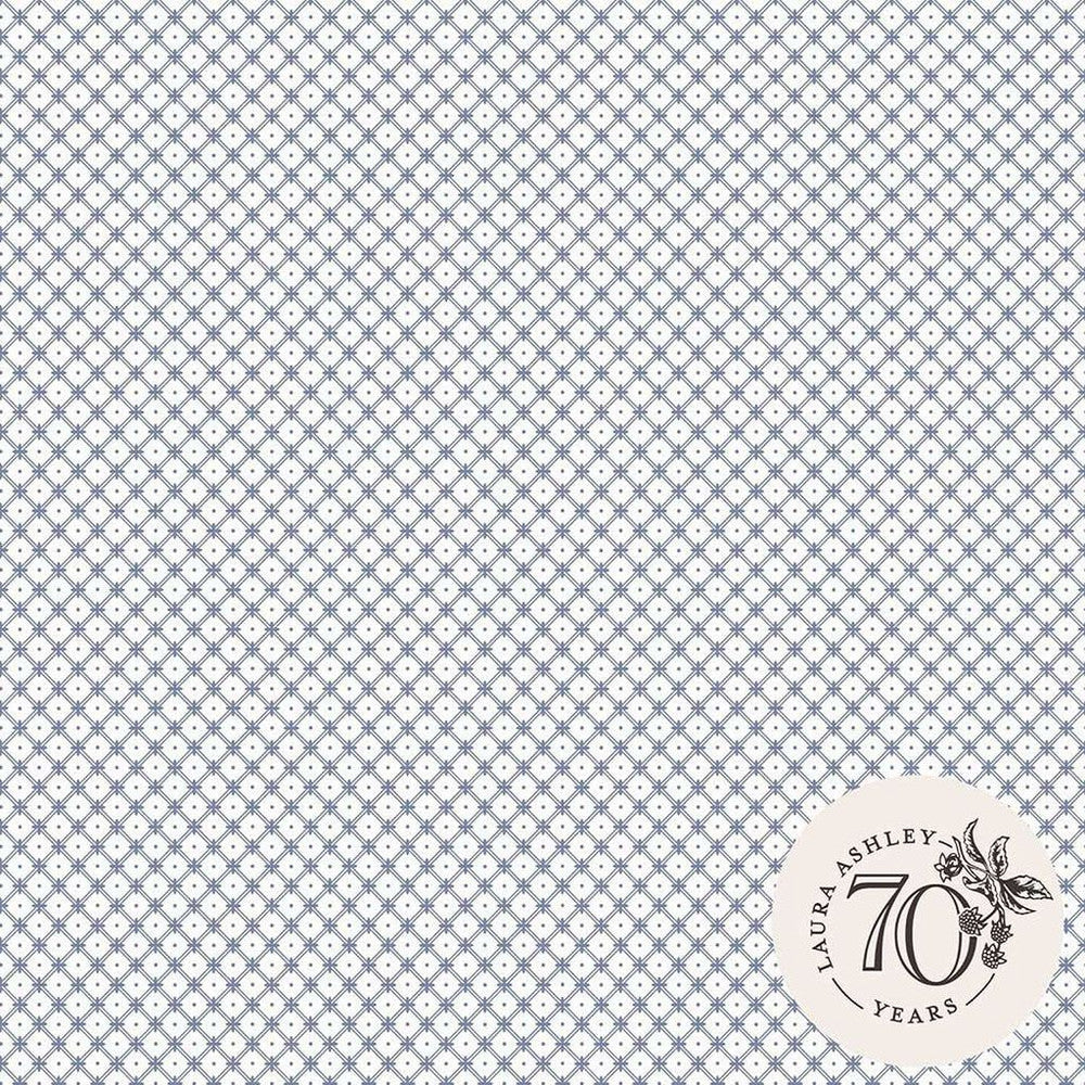 120135 - Wickerwork Wallpaper - Dark Seaspray Blue - Laura Ashley