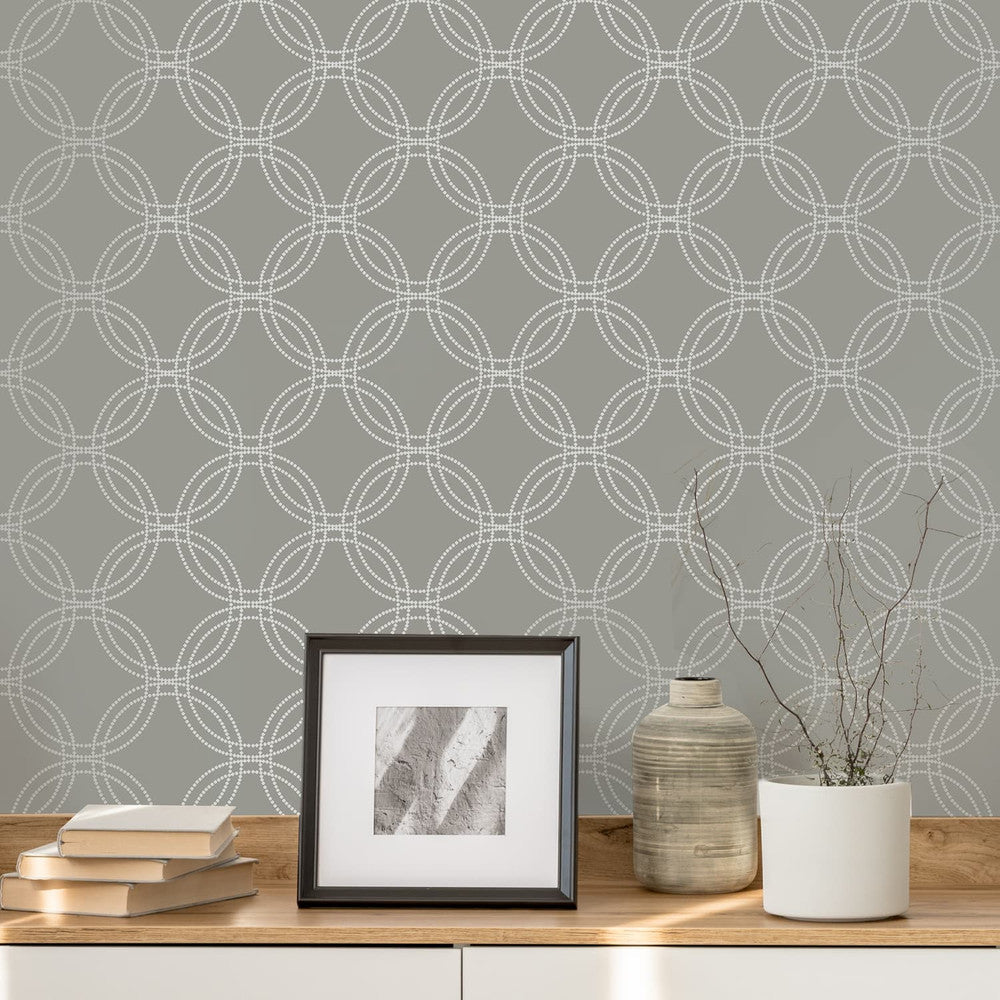 120140 - Serpentine Wallpaper - Grey - Superfresco Easy