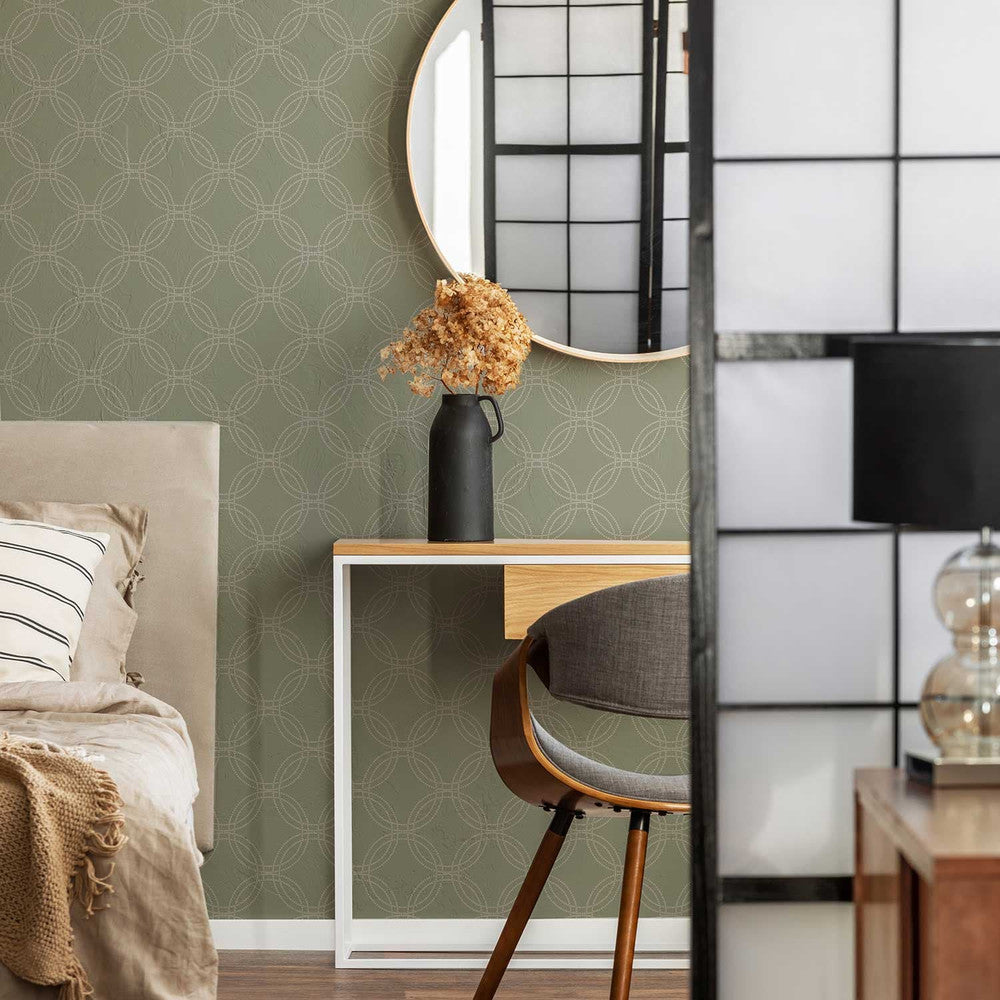 120142 - Serpentine Wallpaper - Sage - Superfresco Easy