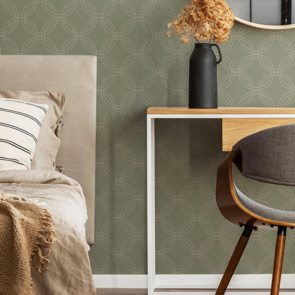 120142 - Serpentine Wallpaper - Sage - Superfresco Easy