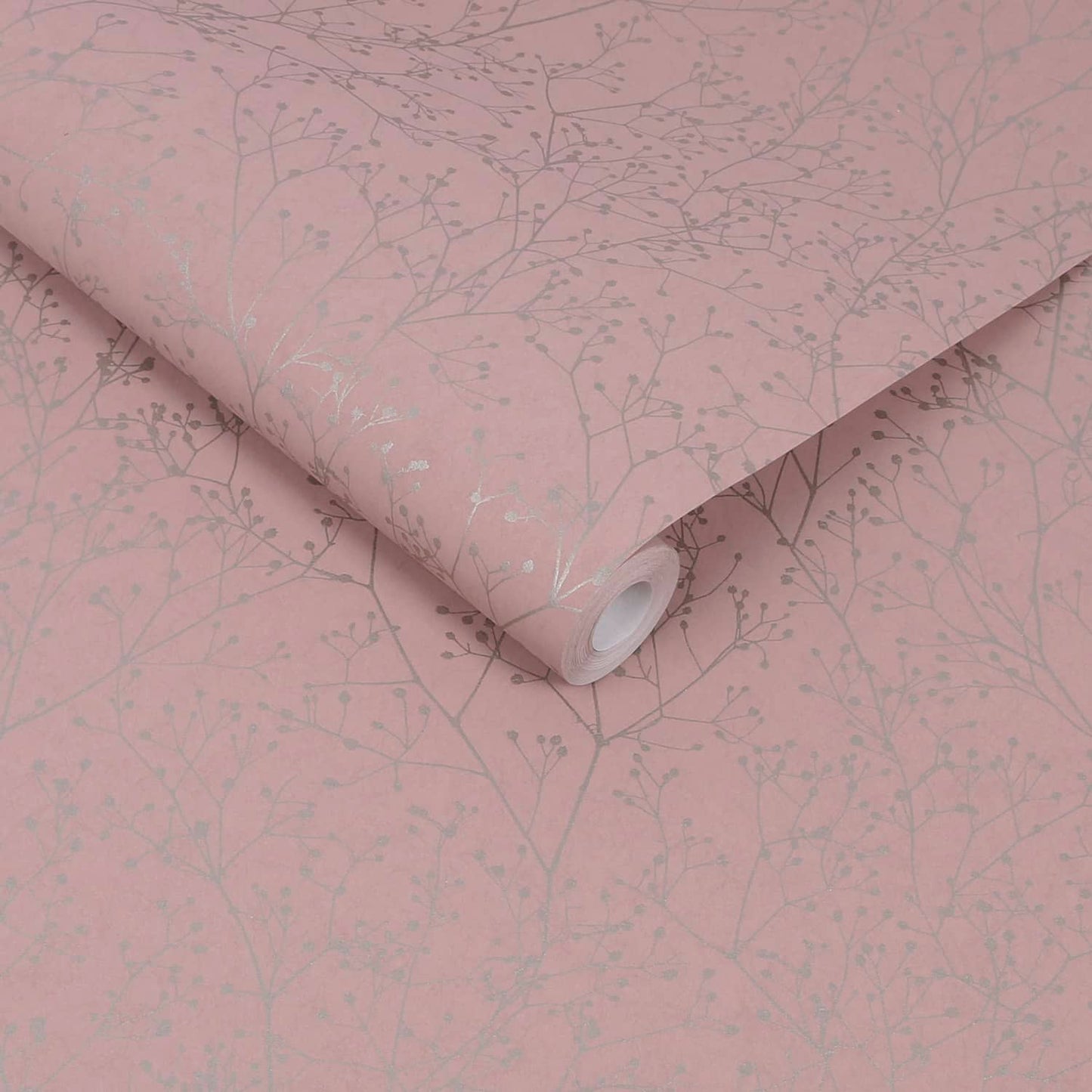 120373 - Gypsophila Wallpaper - Shell & Rose Gold - Clarissa Hulse