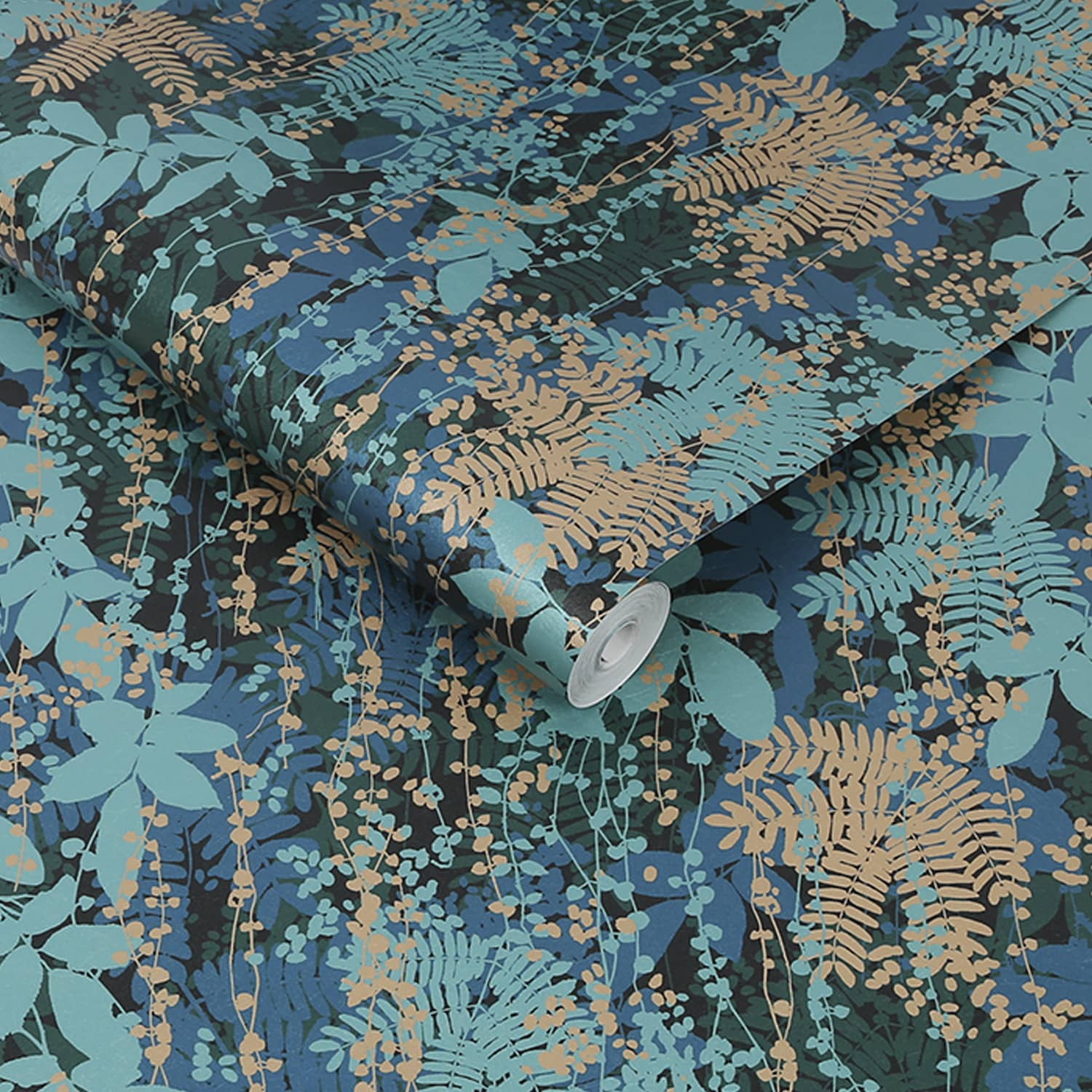 120393 - Canopy Wallpaper - Peacock - Clarissa Hulse