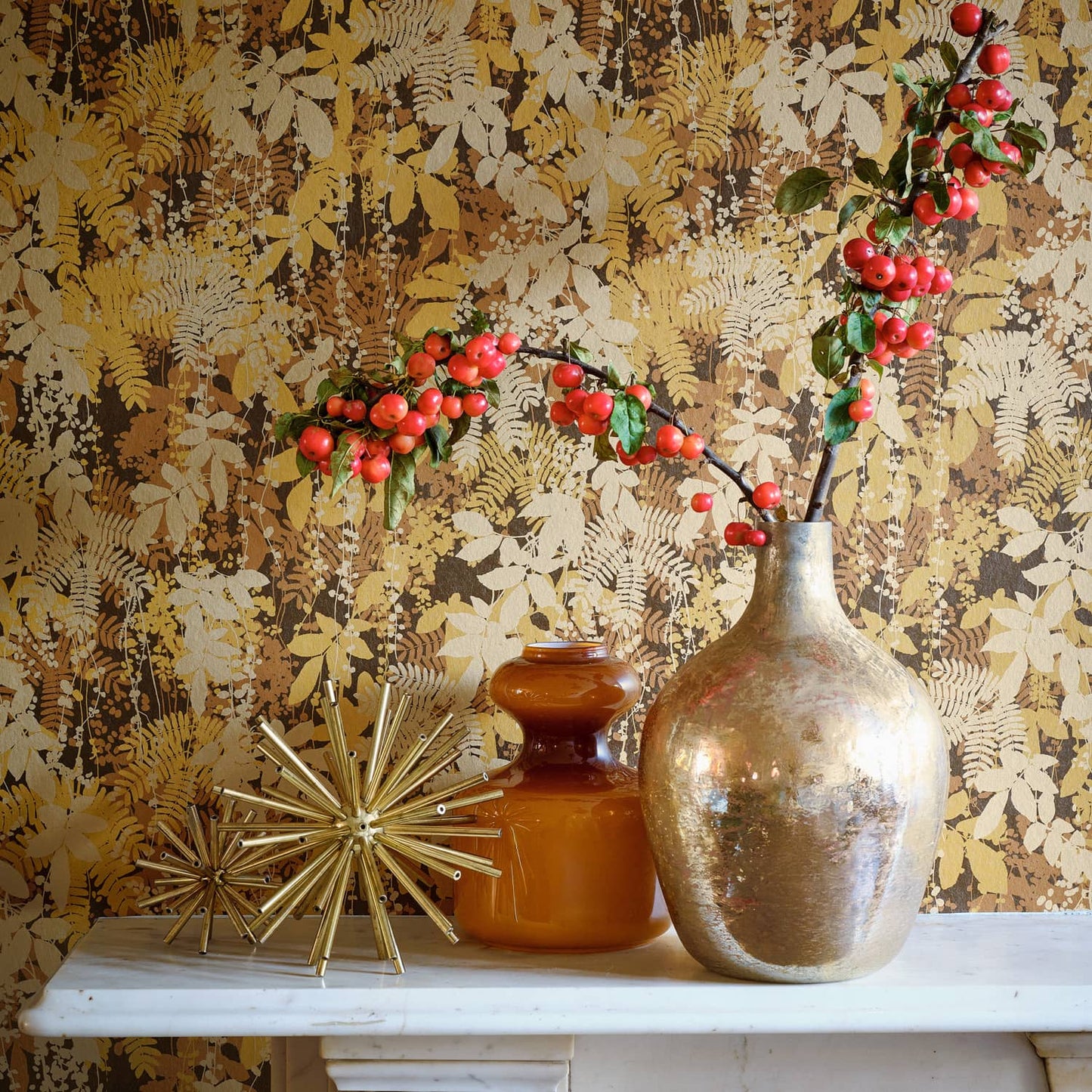 120403 - Canopy Wallpaper - Antique Gold  - Clarissa Hulse